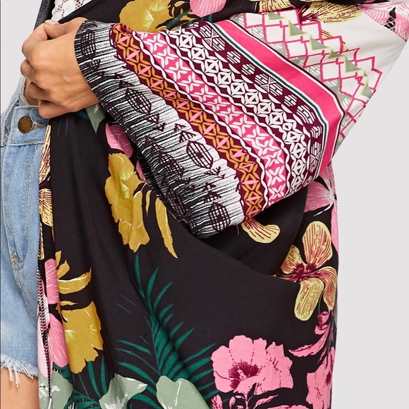 Floral kimono swimwear cover up - Picture 5 of 5